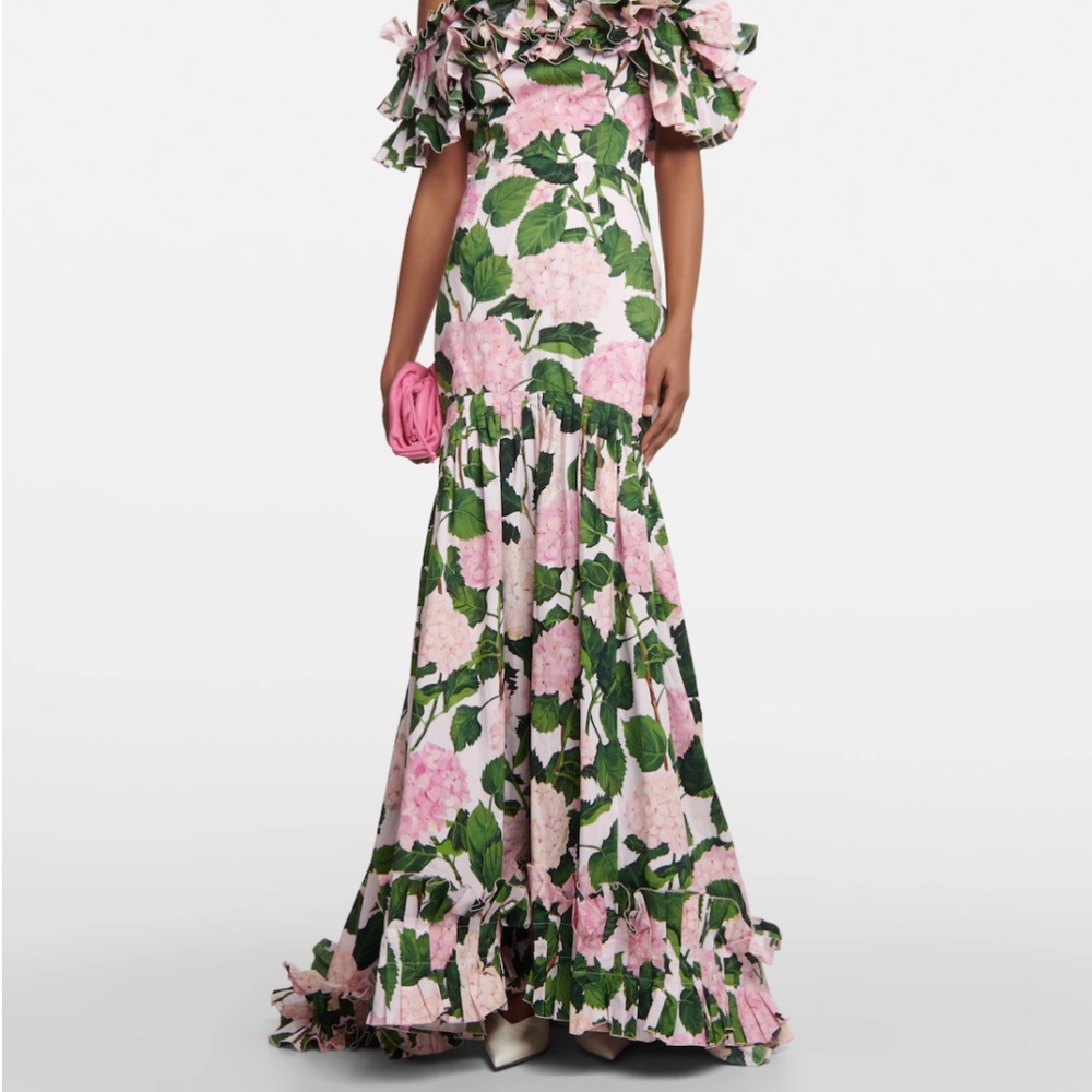 OSCAR DE LA RENTA HYDRANGEA GOWN - SIZE 8 - Picture 4 of 9